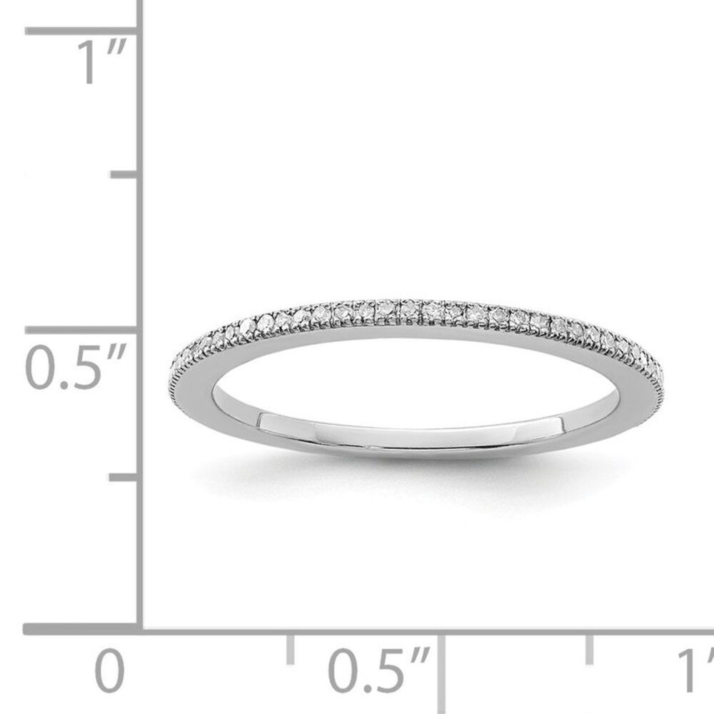 1.5mm Diamond Eternity Ring in Sterling Silver - Size 7 - Picture 2 of 4
